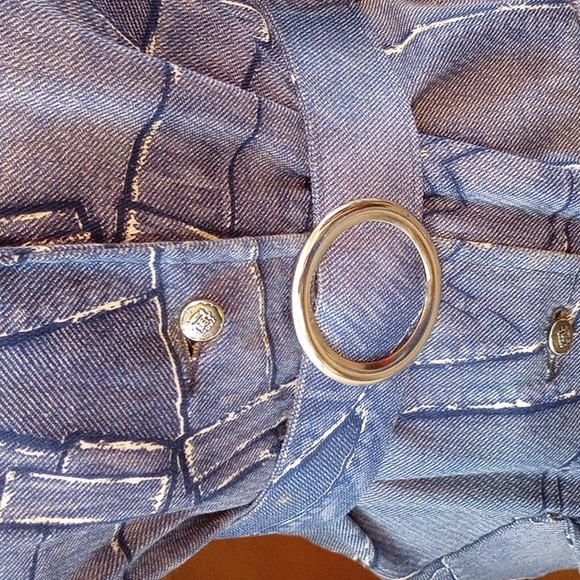 VTG 60’s Belted Patchwork Denim Jacket - Picture 6 of 16